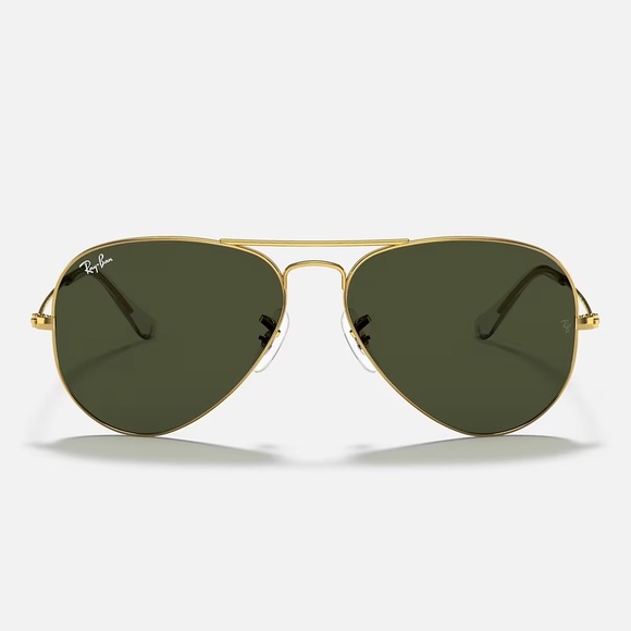 Ray-Ban RB 3025 Aviator Large Gold Metal with Green Lenses - Picture 2 of 7